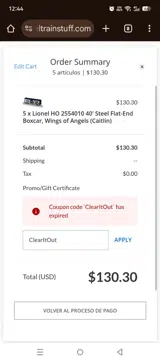 ClearItOut coupon verification screenshot
