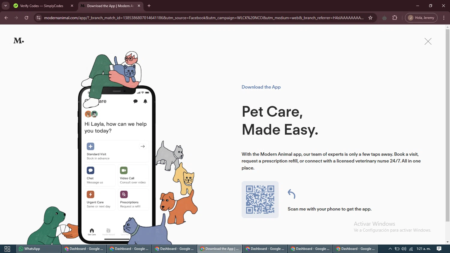 Modern Animal checkout page showing Modern Animal promo code box | Screenshot taken by SimplyCodes community member on Feb 1, 2025