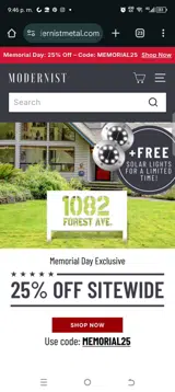 Memorial25 coupon verification screenshot