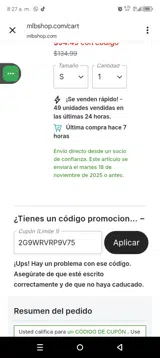 G15 coupon verification screenshot