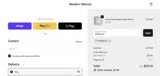 Modern Mirrors coupon verification screenshot