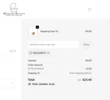 ModernRoots coupon verification screenshot