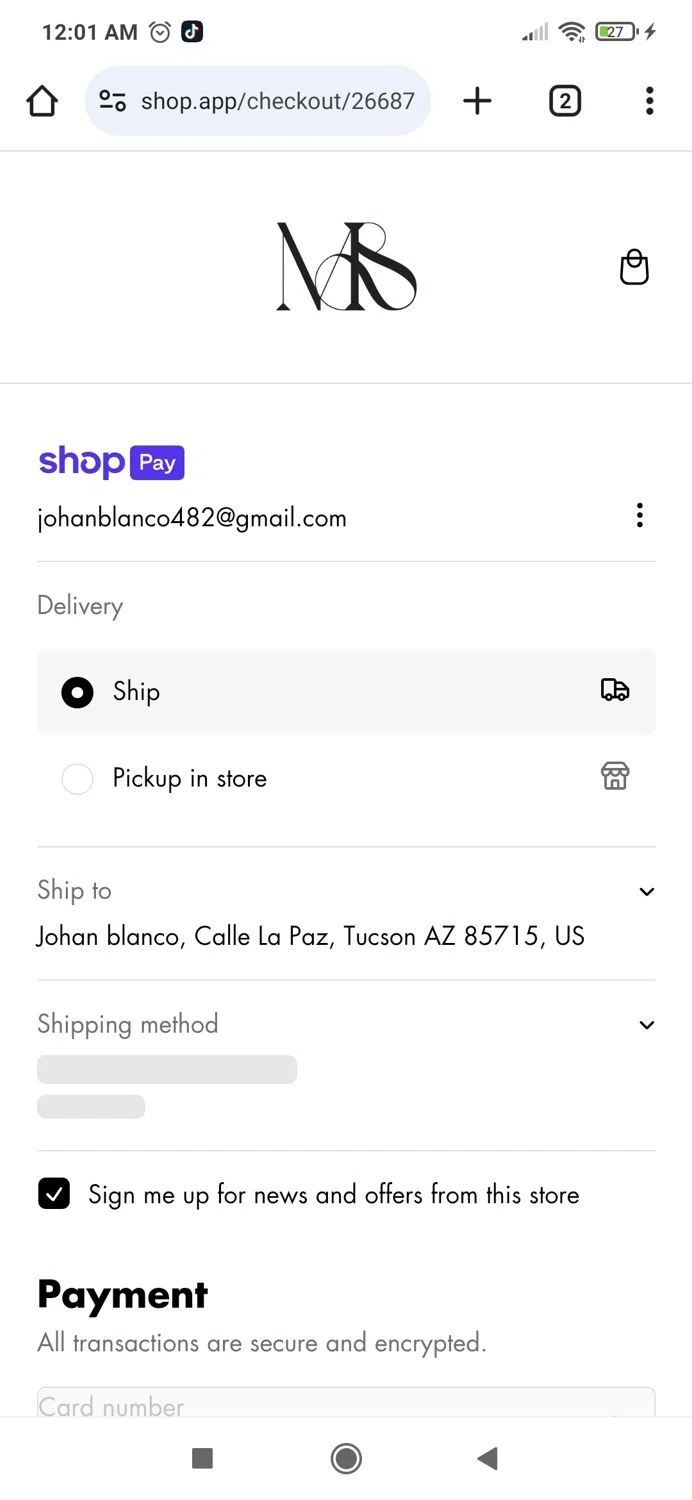 Mode Sportif discount code screenshot showing code FIRST20 applied at Mode Sportif checkout page. Uploaded by SimplyCodes community member codetester on Jan 16, 2025