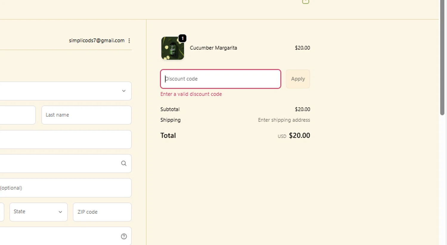 Modica promo code screenshot showing code FIRSTDRINK15 applied at Modica checkout page. Uploaded by SimplyCodes community member PromoPioneer5927 on Nov 29, 2025