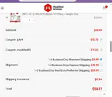 Modified Aminos coupon verification screenshot