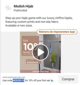 Modish10 coupon verification screenshot