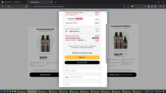 Moerie Beauty checkout page showing Moerie Beauty coupon code box | Screenshot taken by SimplyCodes community member on Aug 3, 2025