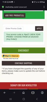Nye21 coupon verification screenshot
