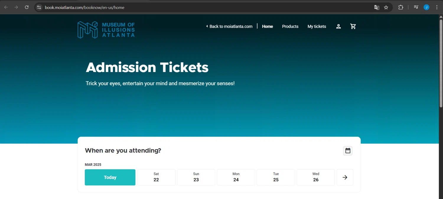 Museum of Illusions Atlanta promo code screenshot showing code ATL10 applied at Museum of Illusions Atlanta checkout page. Uploaded by SimplyCodes community member Jeanjc on Mar 21, 2025