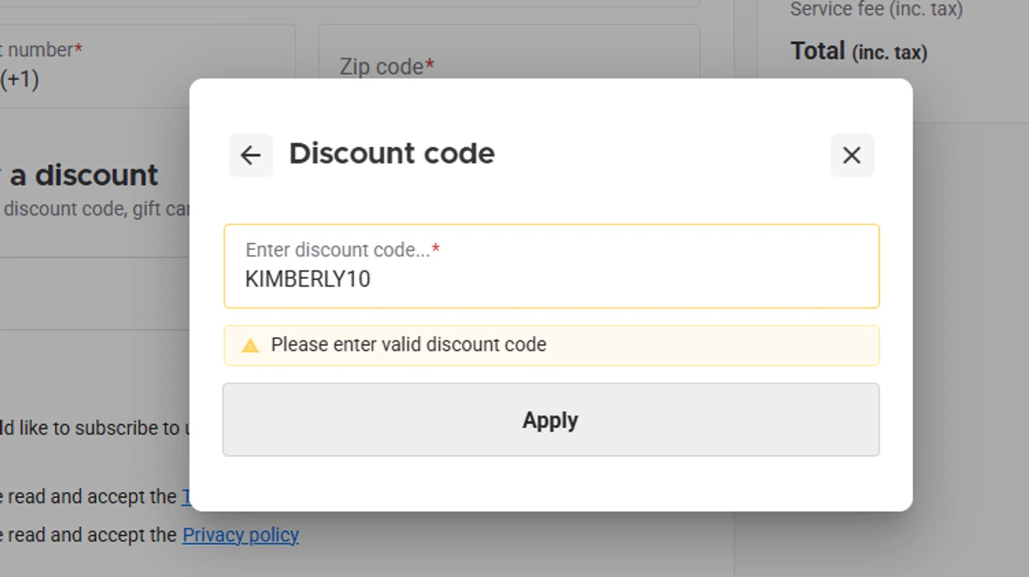 Museum of Illusions Atlanta promo code screenshot showing code KIMBERLY10 applied at Museum of Illusions Atlanta checkout page. Uploaded by SimplyCodes community member RewardCurator5232 on Mar 21, 2025