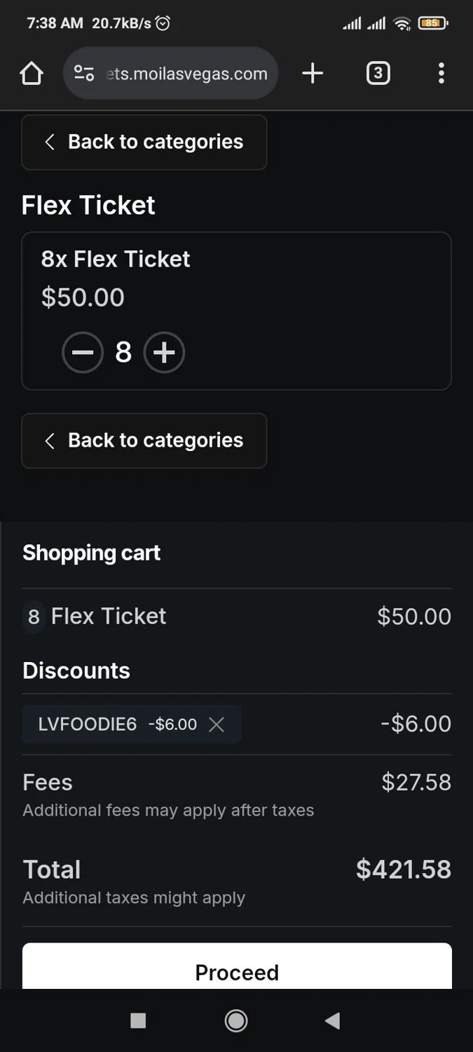 Museum of Illusions Las Vegas checkout page showing Museum of Illusions Las Vegas promo code box | Screenshot taken by SimplyCodes community member on Dec 24, 2024