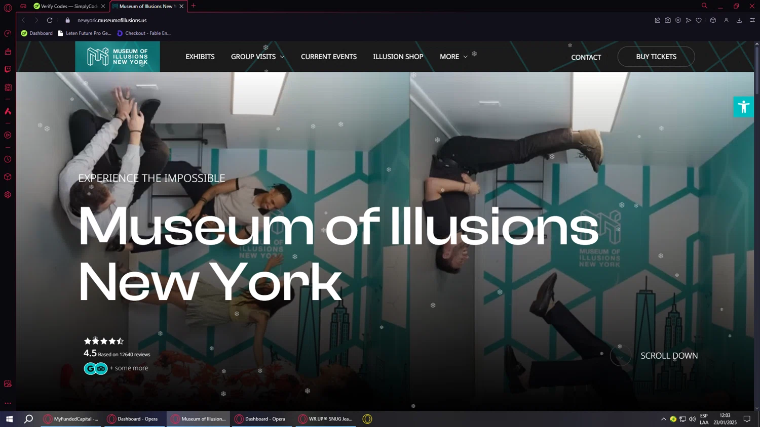 Museum of Illusions New York checkout page showing Museum of Illusions New York promo code box | Screenshot taken by SimplyCodes community member on Jan 23, 2025