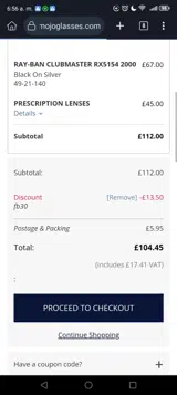 FB30 coupon verification screenshot