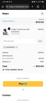savenow10 coupon verification screenshot