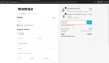 Momax coupon verification screenshot