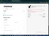 Momax coupon verification screenshot