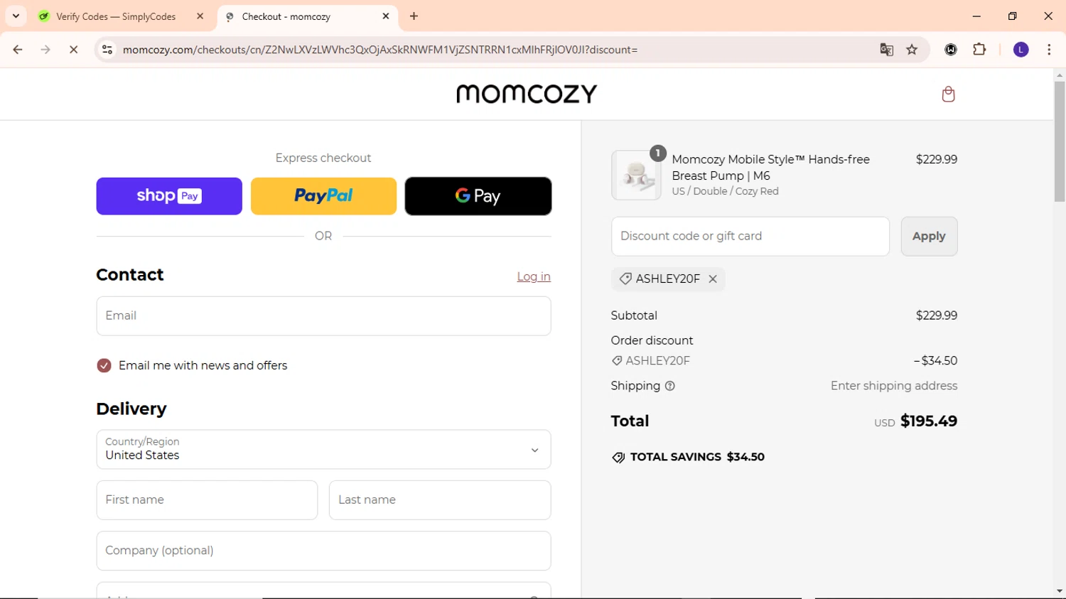 how to use Momcozy coupons
