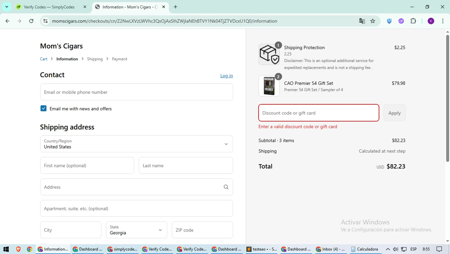 Mom's Cigars promo code screenshot showing code JULY4TH10 applied at Mom's Cigars checkout page. Uploaded by SimplyCodes community member suieeloves on Jun 17, 2025