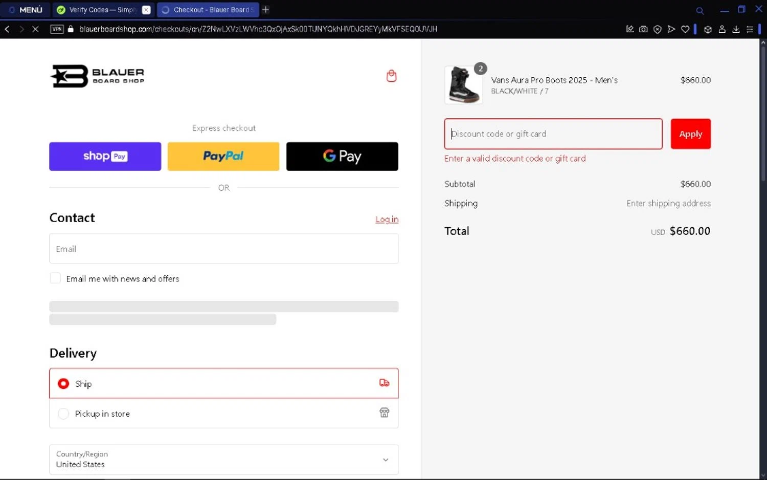 Mom's Meals promo code screenshot showing code BLUE365 applied at Mom's Meals checkout page. Uploaded by SimplyCodes community member NoblePilot6996 on Oct 29, 2025