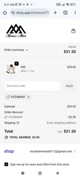VVZ4M4XF coupon verification screenshot
