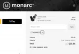 Monarc20 coupon verification screenshot