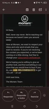 WELCOMEBACK15 coupon verification screenshot