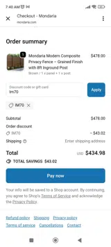 Im70 coupon verification screenshot
