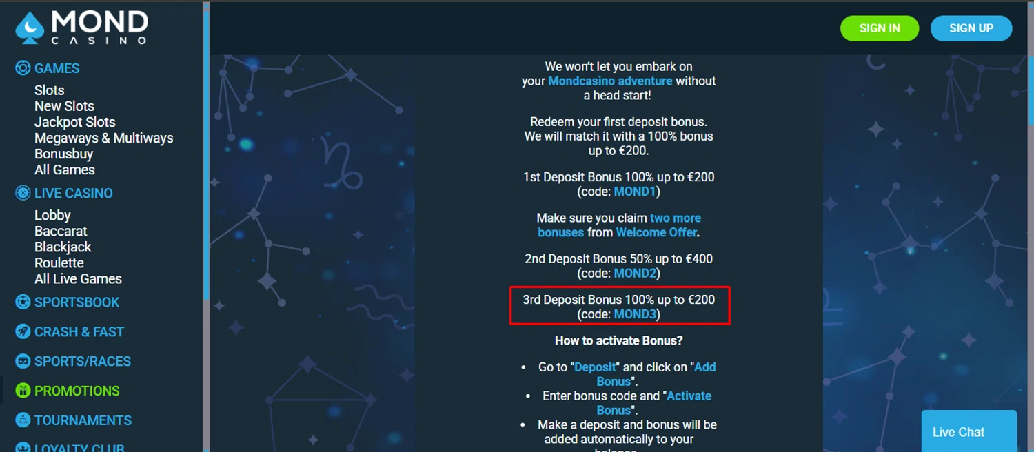 Mond Casino promo code screenshot showing code MOND3 applied at Mond Casino checkout page. Uploaded by SimplyCodes community member Ari240322 on Nov 18, 2025