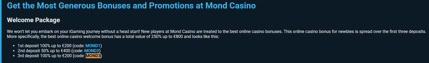 Mond Casino promo code screenshot showing code MOND3 applied at Mond Casino checkout page. Uploaded by SimplyCodes community member jaimitoalcachofa on Nov 18, 2025