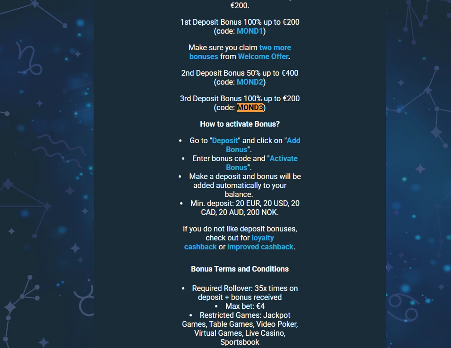 Mond Casino promo code screenshot showing code MOND3 applied at Mond Casino checkout page. Uploaded by SimplyCodes community member usermariee on Oct 20, 2025
