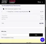 FINS200 coupon verification screenshot