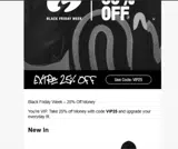 VIP25 coupon verification screenshot