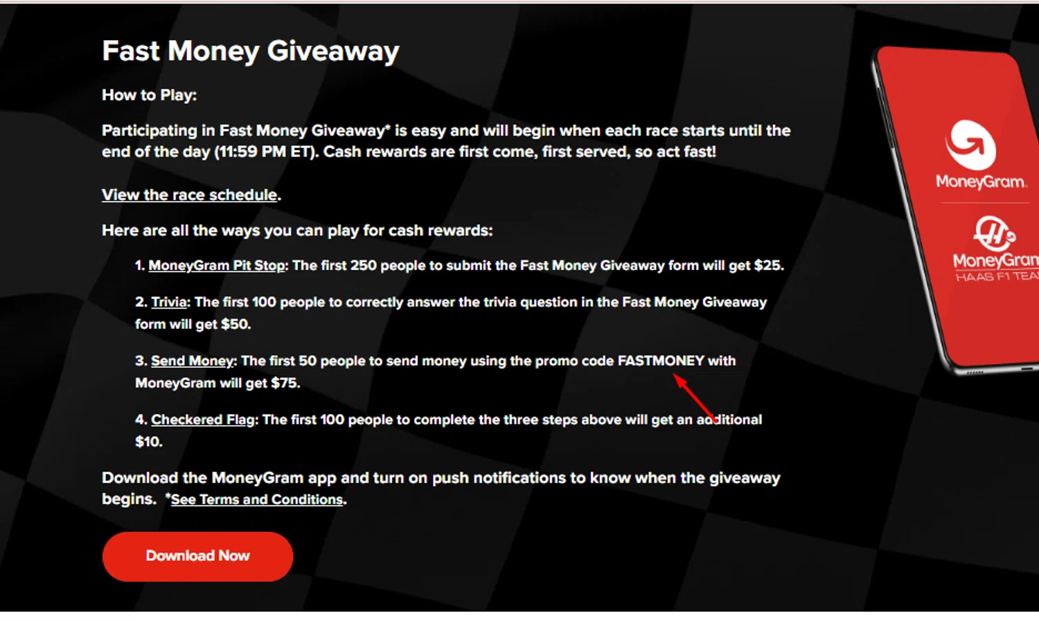 MoneyGram promo code screenshot showing code FASTMONEY applied at MoneyGram checkout page. Uploaded by SimplyCodes community member carlosrivero on Sep 13, 2024