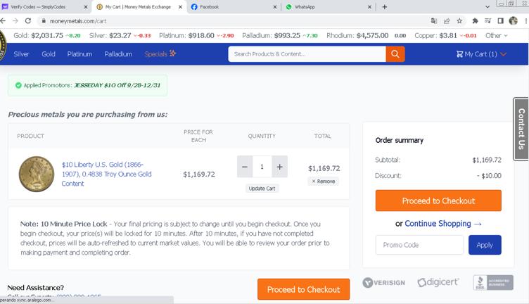 Money Metals Exchange Promo Codes - $10 Off Mar 2026