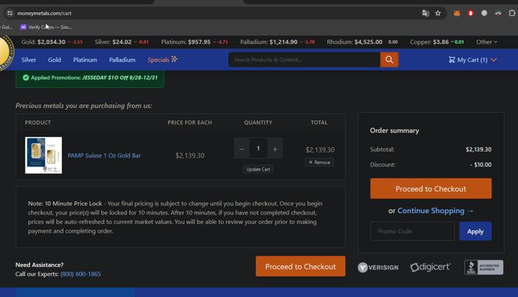 Money Metals Exchange Promo Codes - $10 Off Mar 2026
