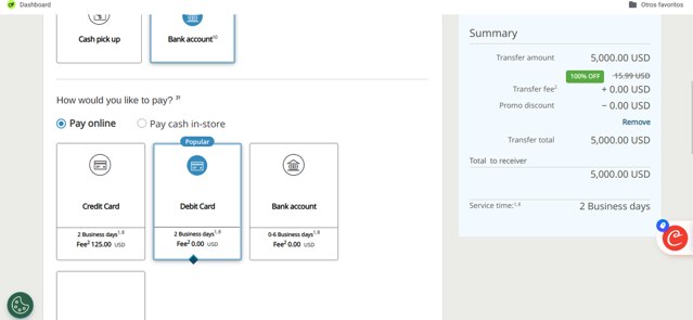 Western Union checkout page showing Western Union promo code box | Screenshot taken by SimplyCodes community member on Jun 6, 2025
