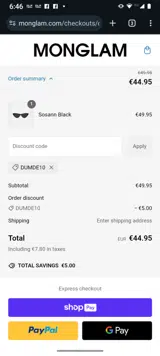 Dumde10 coupon verification screenshot