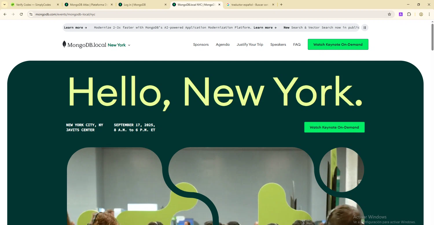 MongoDB promo code screenshot showing code WEB50 applied at MongoDB checkout page. Uploaded by SimplyCodes community member ScanGenius949 on Sep 19, 2025