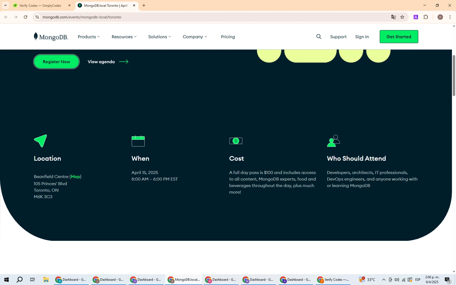 MongoDB promo code screenshot showing code Sponsor50 applied at MongoDB checkout page. Uploaded by SimplyCodes community member BrilliantWizard8884 on Apr 9, 2025