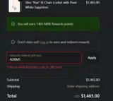 Monica Rich Kosann coupon verification screenshot
