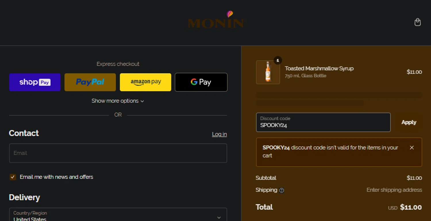 how to use Monin coupons