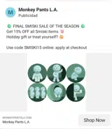 Monkey Pants coupon verification screenshot