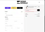 Mons Royale coupon verification screenshot
