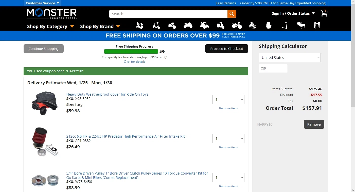 Monster Scooter Parts Promo Codes 10 Off August 2024
