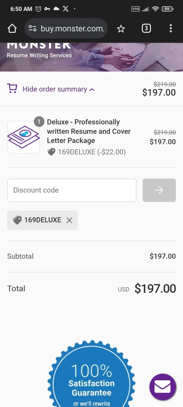 Monster Worldwide checkout page showing Monster Worldwide promo code box | Screenshot taken by SimplyCodes community member on Aug 19, 2024