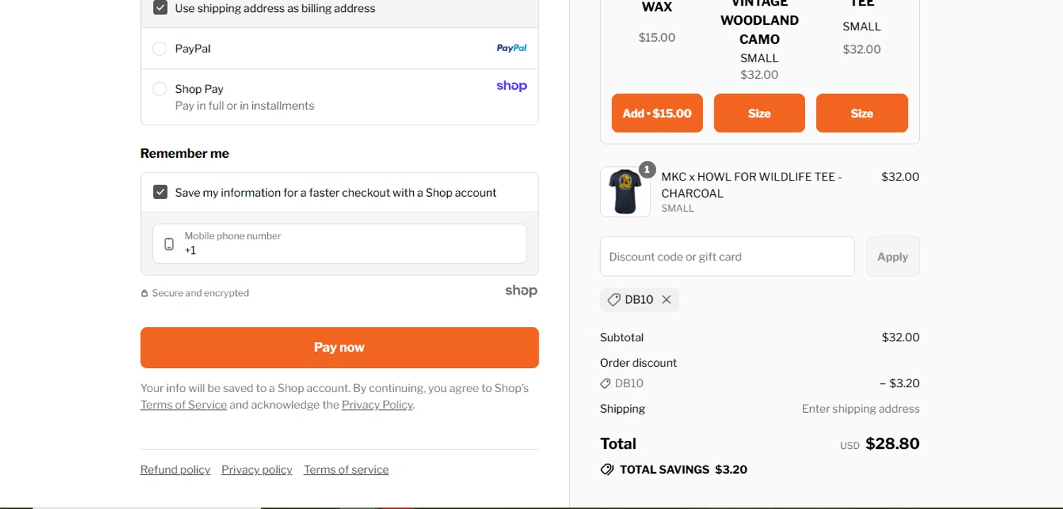 Montana Knife Company discount code screenshot showing code DB10 applied at Montana Knife Company checkout page. Uploaded by SimplyCodes community member juanisaac on Aug 23, 2025