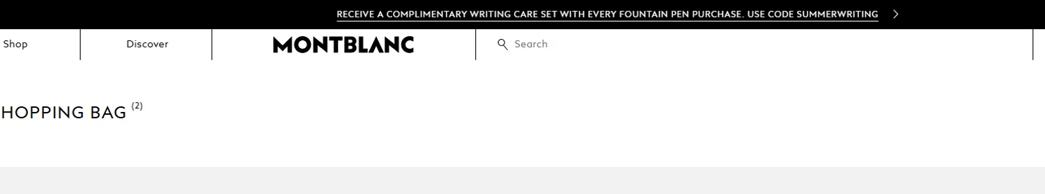 Montblanc promo code screenshot showing code SUMMERWRITING applied at Montblanc checkout page. Uploaded by SimplyCodes community member valeriaantonieta on Jul 29, 2025