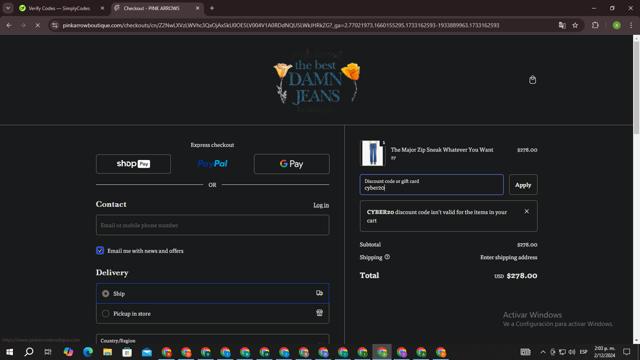 Montgomery Ward checkout page showing Montgomery Ward promo code box | Screenshot taken by SimplyCodes community member on Dec 2, 2024