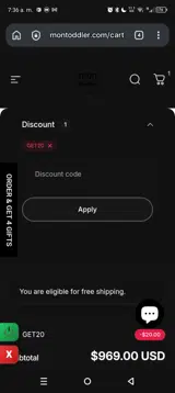 Montoddler coupon verification screenshot