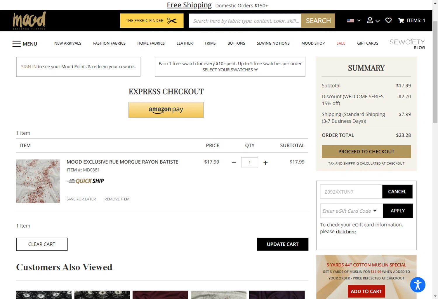 Mood Fabrics Discount Codes 10 Off September 2024